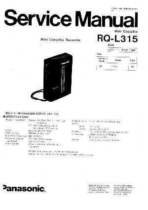 Сервисная инструкция Panasonic RQ-L315 ― Manual-Shop.ru