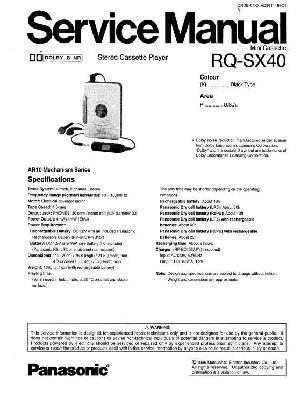 Сервисная инструкция Panasonic RQ-SX40 ― Manual-Shop.ru