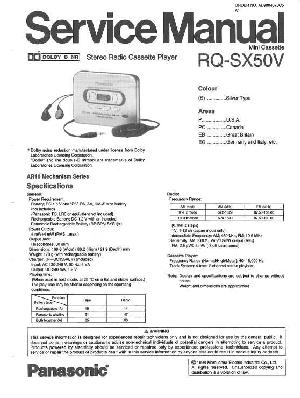 Сервисная инструкция Panasonic RQ-SX50V ― Manual-Shop.ru