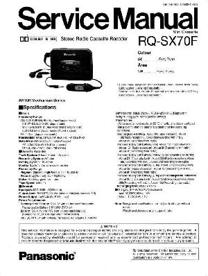 Сервисная инструкция Panasonic RQ-SX70F ― Manual-Shop.ru