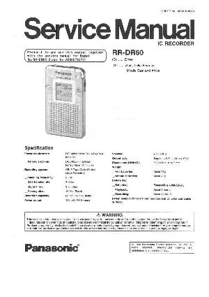 Сервисная инструкция Panasonic RR-DR60 ― Manual-Shop.ru