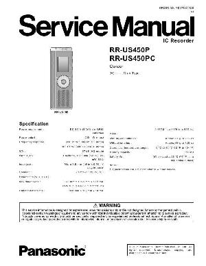 Сервисная инструкция Panasonic RR-US450P, PC ― Manual-Shop.ru