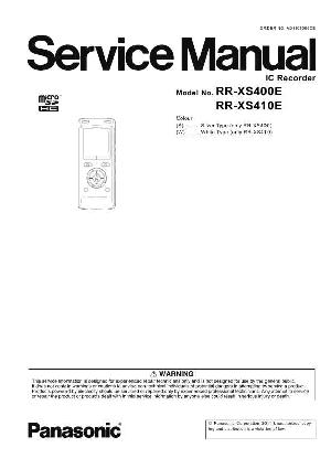 Сервисная инструкция Panasonic RR-XS400E, RR-XS410E ― Manual-Shop.ru