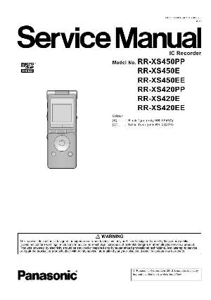 Сервисная инструкция Panasonic RR-XS420EE, RR-XS450EE ― Manual-Shop.ru