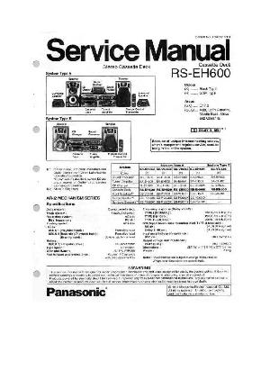 Сервисная инструкция Panasonic RS-EH600 ― Manual-Shop.ru