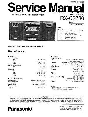 Сервисная инструкция Panasonic RX-CS730 ― Manual-Shop.ru