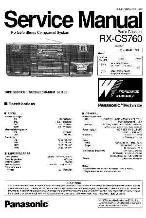 Сервисная инструкция Panasonic RX-CS760 ― Manual-Shop.ru