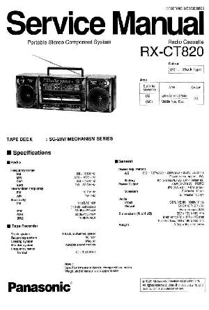 Сервисная инструкция Panasonic RX-CT820 ― Manual-Shop.ru