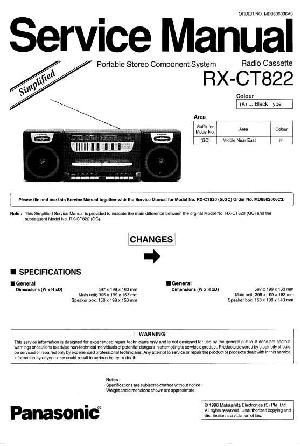 Сервисная инструкция Panasonic RX-CT822 ― Manual-Shop.ru