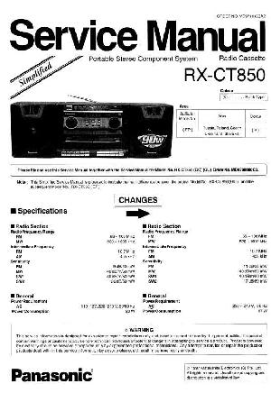 Сервисная инструкция Panasonic RX-CT850 ― Manual-Shop.ru
