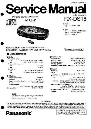 Сервисная инструкция Panasonic RX-DS18 ― Manual-Shop.ru