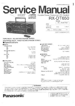 Сервисная инструкция Panasonic RX-DT650 ― Manual-Shop.ru