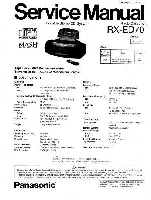 Сервисная инструкция Panasonic RX-ED70 ― Manual-Shop.ru