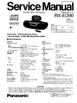 Сервисная инструкция Panasonic RX-ED90 ― Manual-Shop.ru