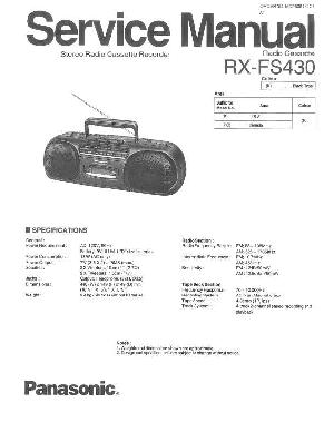 Сервисная инструкция Panasonic RX-FS430 ― Manual-Shop.ru