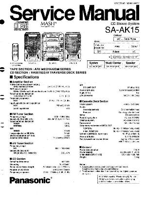 Сервисная инструкция Panasonic SA-AK15 ― Manual-Shop.ru