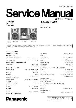Сервисная инструкция Panasonic SA-AK240EE ― Manual-Shop.ru