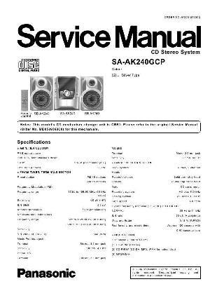 Сервисная инструкция Panasonic SA-AK240GCP ― Manual-Shop.ru