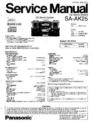 Сервисная инструкция Panasonic SA-AK25 ― Manual-Shop.ru