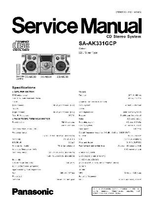Сервисная инструкция Panasonic SA-AK331GCP ― Manual-Shop.ru