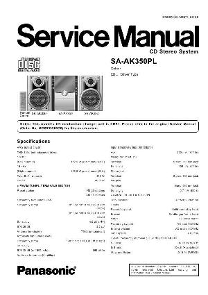 Сервисная инструкция Panasonic SA-AK350PL ― Manual-Shop.ru