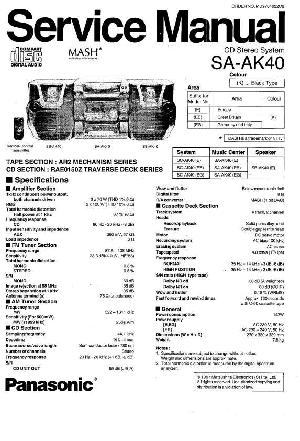 Сервисная инструкция Panasonic SA-AK40 ― Manual-Shop.ru