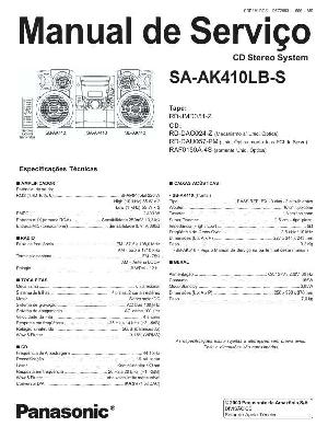 Сервисная инструкция Panasonic SA-AK410LB-S  ― Manual-Shop.ru