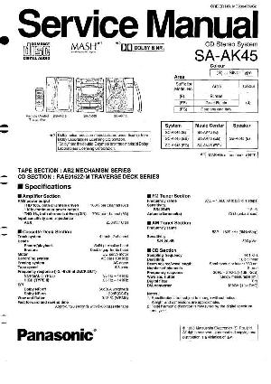 Сервисная инструкция Panasonic SA-AK45 ― Manual-Shop.ru