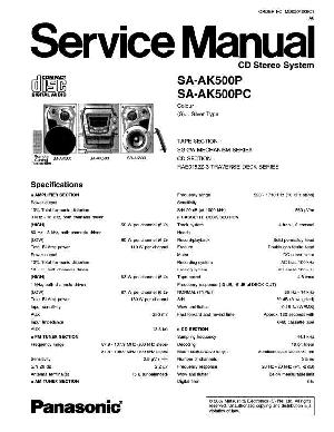 Сервисная инструкция Panasonic SA-AK500 ― Manual-Shop.ru