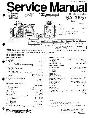 Сервисная инструкция Panasonic SA-AK57 ― Manual-Shop.ru