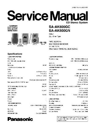 Сервисная инструкция Panasonic SA-AK600 ― Manual-Shop.ru