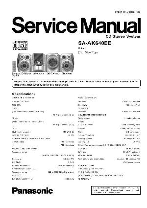Сервисная инструкция Panasonic SA-AK640EE ― Manual-Shop.ru