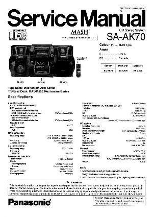 Сервисная инструкция Panasonic SA-AK70 ― Manual-Shop.ru