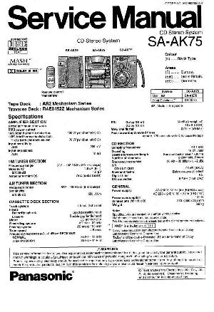 Сервисная инструкция Panasonic SA-AK75 ― Manual-Shop.ru