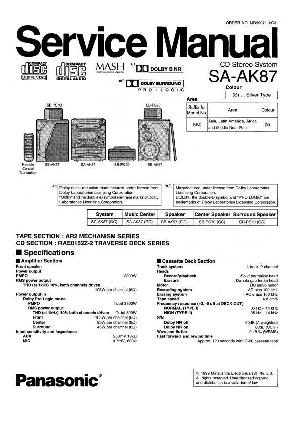 Сервисная инструкция Panasonic SA-AK87 ― Manual-Shop.ru