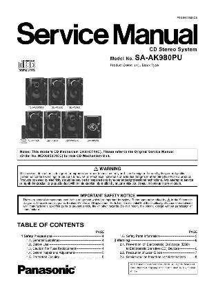 Сервисная инструкция Panasonic SA-AK980PU ― Manual-Shop.ru