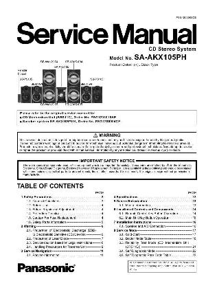 Сервисная инструкция Panasonic SA-AKX105PH ― Manual-Shop.ru