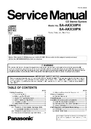 Сервисная инструкция Panasonic SA-AKX30 ― Manual-Shop.ru