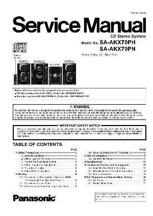 Сервисная инструкция Panasonic SA-AKX70PH PN ― Manual-Shop.ru