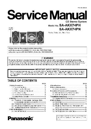Сервисная инструкция Panasonic SA-AKX74PH, SA-AKX74PN ― Manual-Shop.ru