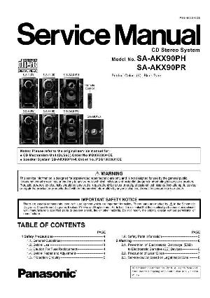 Сервисная инструкция Panasonic SA-AKX90 ― Manual-Shop.ru