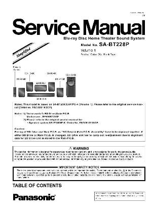 Сервисная инструкция Panasonic SA-BT228P ― Manual-Shop.ru