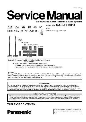 Сервисная инструкция Panasonic SA-BT730PX  ― Manual-Shop.ru