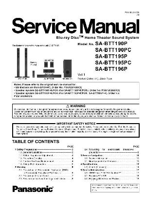 Сервисная инструкция Panasonic SA-BTT190P, SA-BTT195P, SA-BTT196P ― Manual-Shop.ru