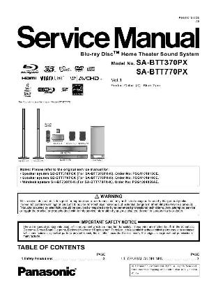 Сервисная инструкция Panasonic SA-BTT370PX, SA-BTT770PX ― Manual-Shop.ru