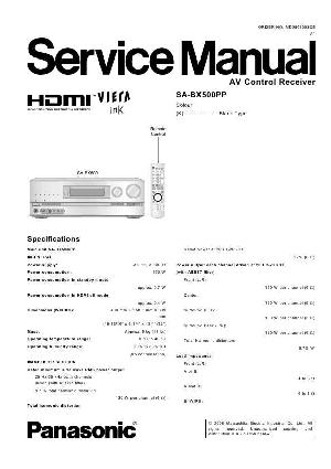 Сервисная инструкция Panasonic SA-BX500PP ― Manual-Shop.ru
