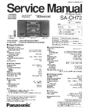 Сервисная инструкция Panasonic SA-CH72 ― Manual-Shop.ru