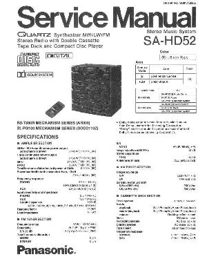 Сервисная инструкция Panasonic SA-HD52EG-K ― Manual-Shop.ru