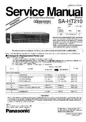 Сервисная инструкция Panasonic SA-HT210PP ― Manual-Shop.ru