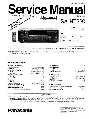 Сервисная инструкция Panasonic SA-HT220 ― Manual-Shop.ru